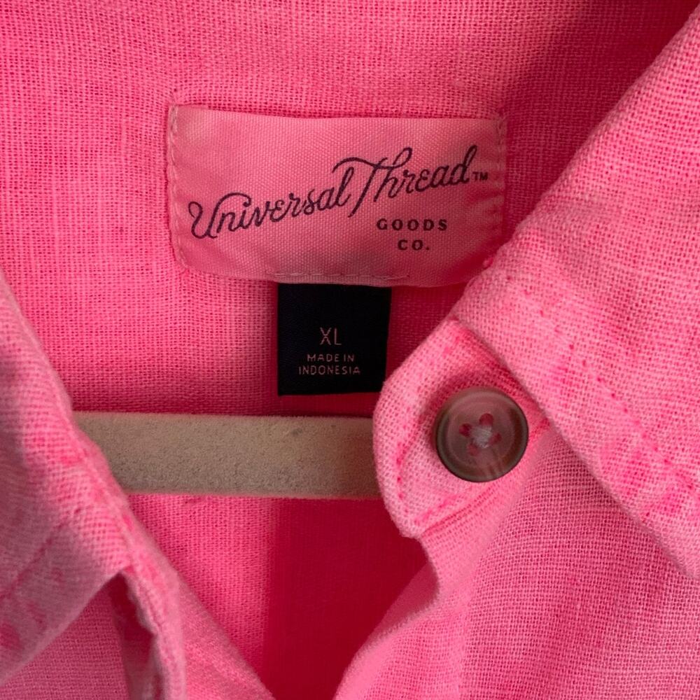 Universal Threads Linen Blend Button Down Top siz… - image 2
